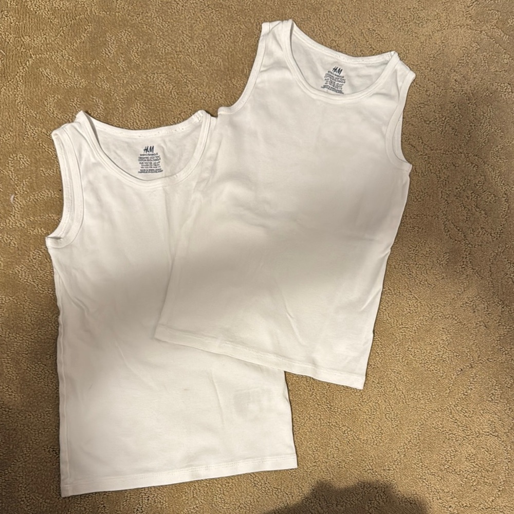 H & M Boys 2-Pack Vests, Size 6-8Y
